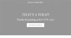 Desktop Screenshot of collegefashionweek.com